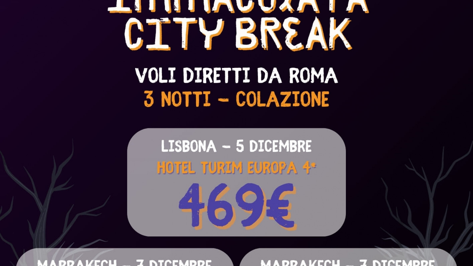 2025 city break immacolata halloween roma IN32