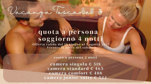 2025 hotel 2 mari vacanza toscana 4 notti IN32